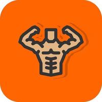 Bodybuilder-Vektor-Icon-Design vektor