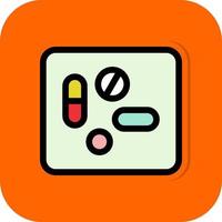 Pillen und Tabletten-Vektor-Icon-Design vektor