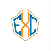 exc abstrakt Monogramm Schild Logo Design auf Weiß Hintergrund. exc kreativ Initialen Brief Logo. vektor