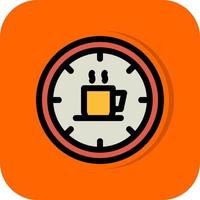 Kaffeezeit-Vektor-Icon-Design vektor