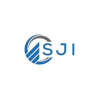 sji platt bokföring logotyp design på vit bakgrund. sji kreativ initialer tillväxt Graf brev logotyp concept.sji företag finansiera logotyp design. vektor