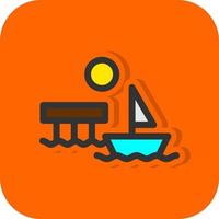 Dock Landschaft Vektor Symbol Design