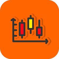 Candlestick-Diagramm-Vektor-Icon-Design vektor