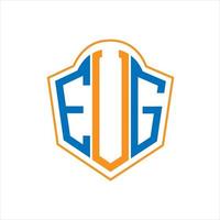 eug abstrakt monogram skydda logotyp design på vit bakgrund. eug kreativ initialer brev logotyp. vektor