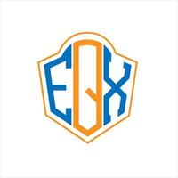 eqx abstrakt monogram skydda logotyp design på vit bakgrund. eqx kreativ initialer brev logotyp. vektor