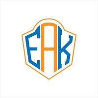 eak abstrakt Monogramm Schild Logo Design auf Weiß Hintergrund. eak kreativ Initialen Brief Logo. vektor