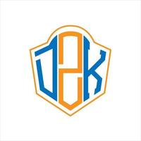 dzk abstrakt Monogramm Schild Logo Design auf Weiß Hintergrund. dzk kreativ Initialen Brief Logo. vektor