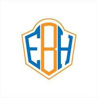 ebh abstrakt Monogramm Schild Logo Design auf Weiß Hintergrund. ebh kreativ Initialen Brief Logo. vektor