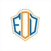 eod abstrakt monogram skydda logotyp design på vit bakgrund. eod kreativ initialer brev logotyp. vektor