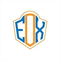 eox abstrakt monogram skydda logotyp design på vit bakgrund. eox kreativ initialer brev logotyp. vektor