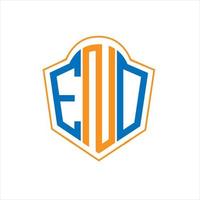 eno abstrakt monogram skydda logotyp design på vit bakgrund. eno kreativ initialer brev logotyp. vektor