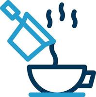 Häll i kaffe vektor ikon design