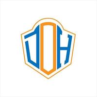 doh abstrakt Monogramm Schild Logo Design auf Weiß Hintergrund. doh kreativ Initialen Brief Logo. vektor