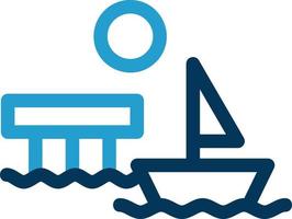 Dock Landschaft Vektor Symbol Design