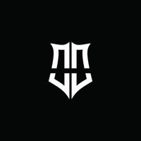 oo Monogramm-Buchstaben-Logo-Band mit Schild-Stil auf schwarzem Hintergrund isoliert vektor