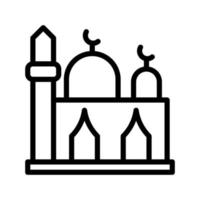 Moschee Symbol Gliederung Stil Ramadan Illustration Vektor Element und Symbol perfekt.