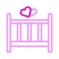 säng ikon duofärg rosa stil valentine illustration vektor element och symbol perfekt.