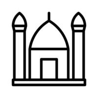 Moschee Symbol Gliederung Stil Ramadan Illustration Vektor Element und Symbol perfekt.