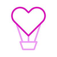 luft ballong ikon duofärg rosa stil valentine illustration vektor element och symbol perfekt.
