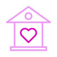 Haus Symbol duocolor Rosa Stil Valentinstag Illustration Vektor Element und Symbol perfekt.