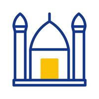 Moschee Symbol Duotone Blau Gelb Stil Ramadan Illustration Vektor Element und Symbol perfekt.