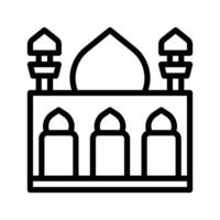 Moschee Symbol Gliederung Stil Ramadan Illustration Vektor Element und Symbol perfekt.