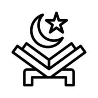 Koran Symbol Gliederung Stil Ramadan Illustration Vektor Element und Symbol perfekt.