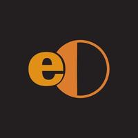 eo-Buchstaben-Logo vektor