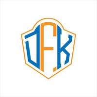 dfk abstrakt Monogramm Schild Logo Design auf Weiß Hintergrund. dfk kreativ Initialen Brief Logo. vektor