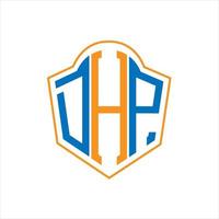 dhp abstrakt Monogramm Schild Logo Design auf Weiß Hintergrund. dhp kreativ Initialen Brief Logo. vektor