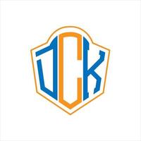 dck abstrakt Monogramm Schild Logo Design auf Weiß Hintergrund. dck kreativ Initialen Brief Logo. vektor