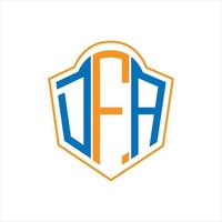 dfa abstrakt Monogramm Schild Logo Design auf Weiß Hintergrund. dfa kreativ Initialen Brief Logo. vektor