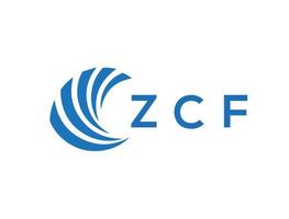 zcf Brief Logo Design auf Weiß Hintergrund. zcf kreativ Kreis Brief Logo Konzept. zcf Brief Design. vektor