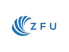 zfu brev logotyp design på vit bakgrund. zfu kreativ cirkel brev logotyp begrepp. zfu brev design. vektor