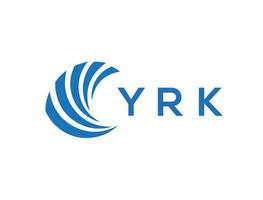 Yrk Brief Logo Design auf Weiß Hintergrund. Yrk kreativ Kreis Brief Logo Konzept. Yrk Brief Design. vektor