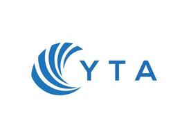 YTA brev logotyp design på vit bakgrund. YTA kreativ cirkel brev logotyp begrepp. YTA brev design. vektor