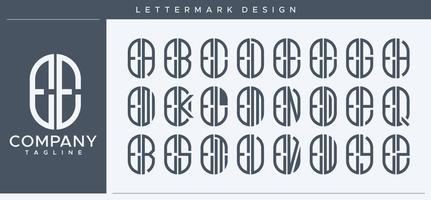 abstrakt Tube Brief e Logo Design. modern Linie Kapsel ee e Brief Logo Vektor Vorlage.