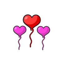 grafisk vektor illustration av tecknad serie kärlek ballong för hjärtans dag design element