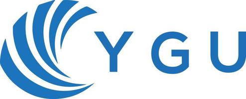 ygu Brief Logo Design auf Weiß Hintergrund. ygu kreativ Kreis Brief Logo Konzept. ygu Brief Design. vektor
