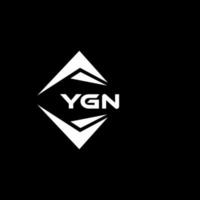 ygn abstrakt monogram skydda logotyp design på svart bakgrund. ygn kreativ initialer brev logotyp. vektor