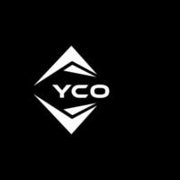 yco abstrakt Monogramm Schild Logo Design auf schwarz Hintergrund. yco kreativ Initialen Brief Logo. vektor
