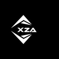 xza abstrakt monogram skydda logotyp design på svart bakgrund. xza kreativ initialer brev logotyp. vektor