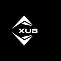 xub abstrakt Monogramm Schild Logo Design auf schwarz Hintergrund. xub kreativ Initialen Brief Logo. vektor