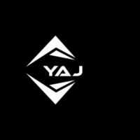 yaj abstrakt monogram skydda logotyp design på svart bakgrund. yaj kreativ initialer brev logotyp. vektor