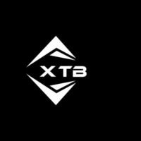 xtb abstrakt monogram skydda logotyp design på svart bakgrund. xtb kreativ initialer brev logotyp. vektor