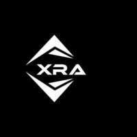 xra abstrakt monogram skydda logotyp design på svart bakgrund. xra kreativ initialer brev logotyp. vektor