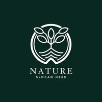 natur blad grön logotyp ikon, naturlig produkt logotyp design vektor mall