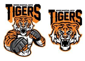 mma Kämpfer Tiger vektor