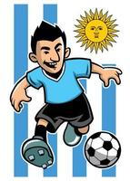 uruguay fotboll spelare med flagga bakgrund vektor