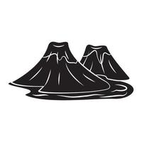 schwarz Silhouette von Berg Symbol vektor
